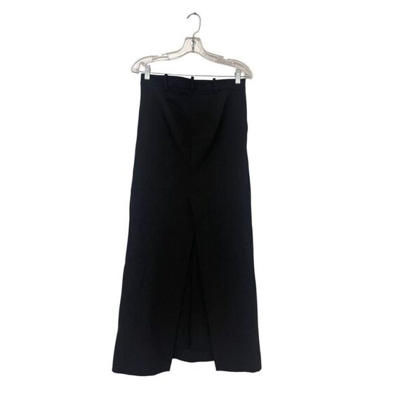 Zara Womens Pants Trousers XS Black Flat Front Wide Leg Stretchy Polyester NWOT - Picture 2 of 11